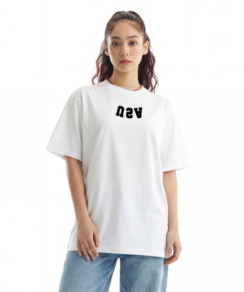 CREAM SODA LAB(クリームソーダラボ)の「フロントスモールロゴリバースUSA半袖Tシャツホワイト(Tシャツ/カットソー・メンズ・その他・MEDIUM/LARGE/X-LARGE/XX-LARGE)」の1枚目の写真