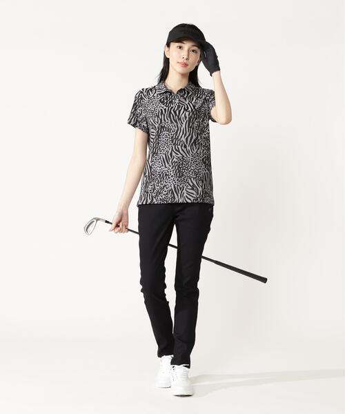 MASTER BUNNY EDITION（マスターバニーエディション）の「【MASTER BUNNY EDITION】千鳥ジャガード（ポロシャツ・レディース・ブラック/グレー/ベージュ・MEDIUM/LARGE/SMALL）」の17枚目の写真