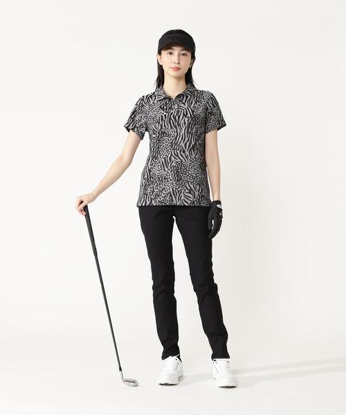 MASTER BUNNY EDITION（マスターバニーエディション）の「【MASTER BUNNY EDITION】千鳥ジャガード（ポロシャツ・レディース・ブラック/グレー/ベージュ・MEDIUM/LARGE/SMALL）」の18枚目の写真