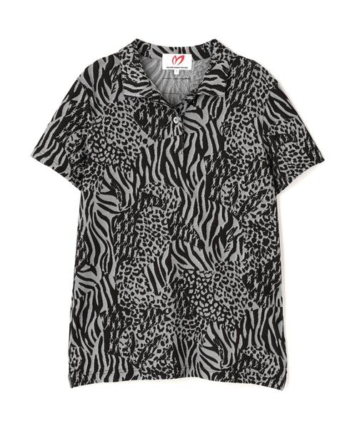 MASTER BUNNY EDITION（マスターバニーエディション）の「【MASTER BUNNY EDITION】千鳥ジャガード（ポロシャツ・レディース・ブラック/グレー/ベージュ・MEDIUM/LARGE/SMALL）」の20枚目の写真