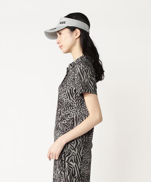 MASTER BUNNY EDITION（マスターバニーエディション）の「【MASTER BUNNY EDITION】千鳥ジャガード（ポロシャツ・レディース・ブラック/グレー/ベージュ・MEDIUM/LARGE/SMALL）」の7枚目の写真