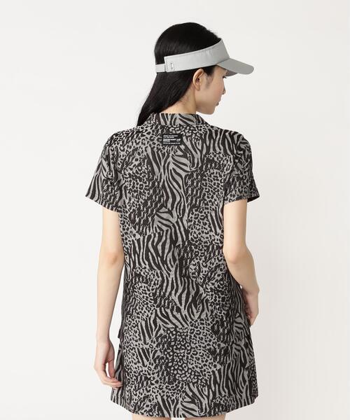 MASTER BUNNY EDITION（マスターバニーエディション）の「【MASTER BUNNY EDITION】千鳥ジャガード（ポロシャツ・レディース・ブラック/グレー/ベージュ・MEDIUM/LARGE/SMALL）」の8枚目の写真