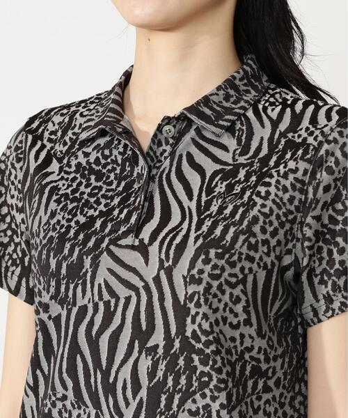 MASTER BUNNY EDITION（マスターバニーエディション）の「【MASTER BUNNY EDITION】千鳥ジャガード（ポロシャツ・レディース・ブラック/グレー/ベージュ・MEDIUM/LARGE/SMALL）」の9枚目の写真