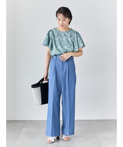 Te chichi（テチチ）の「【LIBERTY FABRICS】フレアスリーブブラウス（シャツ/ブラウス・レディース・ターコイズブルー/チャコールグレー・F）」の15枚目の写真