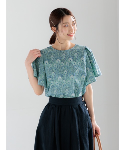 Te chichi（テチチ）の「【LIBERTY FABRICS】フレアスリーブブラウス（シャツ/ブラウス・レディース・ターコイズブルー/チャコールグレー・F）」の19枚目の写真