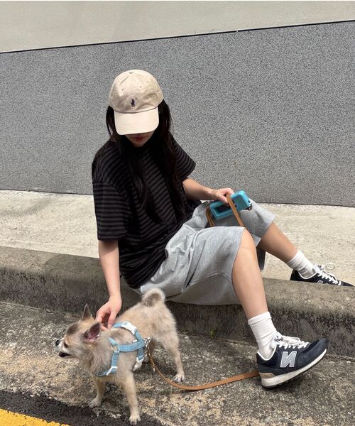 REBRENNER（リブレンナー）の「ピーチストライプクロップ半袖Tシャツチャコールブラック（Tシャツ/カットソー・メンズ・チャコールグレー×ブラック・MEDIUM/LARGE/X-LARGE）」の7枚目の写真