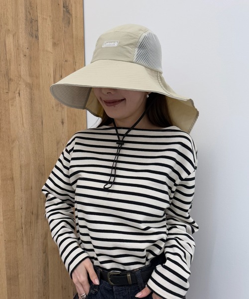 COLEMAN（コールマン）の「【Coleman】サンシェード付きジェットハット 187-0265（ハット・レディース・ライトベージュ/チャコールグレー・FREE）」の6枚目の写真