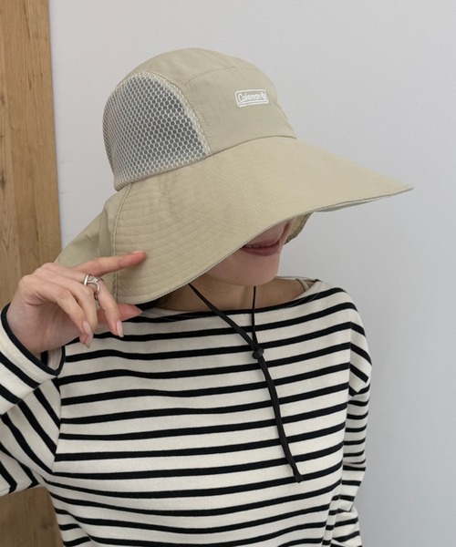 COLEMAN（コールマン）の「【Coleman】サンシェード付きジェットハット 187-0265（ハット・レディース・ライトベージュ/チャコールグレー・FREE）」の4枚目の写真