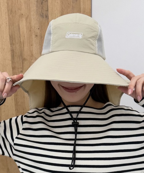 COLEMAN（コールマン）の「【Coleman】サンシェード付きジェットハット 187-0265（ハット・レディース・ライトベージュ/チャコールグレー・FREE）」の3枚目の写真