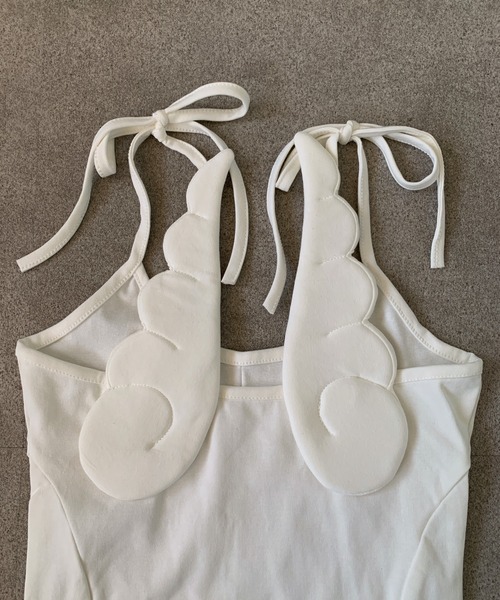 Teem Store（チームストア）の「ウィッシュコア バック羽付キャミソール（キャミソール・レディース・ホワイト/ピンク・F）」の16枚目の写真