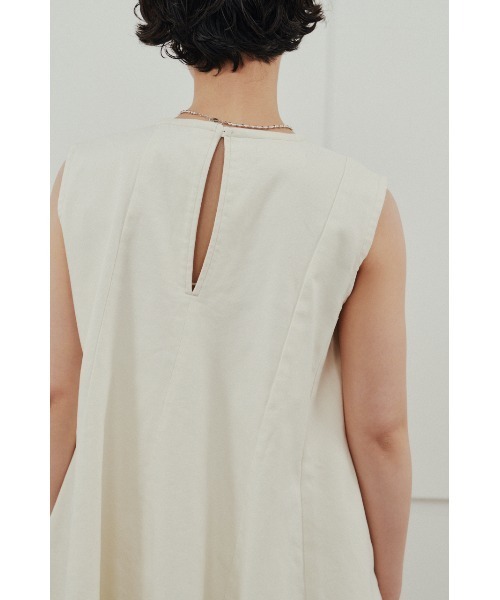 STYLEMIXER（スタイルミキサー）の「パネルフレアデニムチュニック（タンクトップ・レディース・ブラック/ホワイト・SMALL/MEDIUM）」の8枚目の写真
