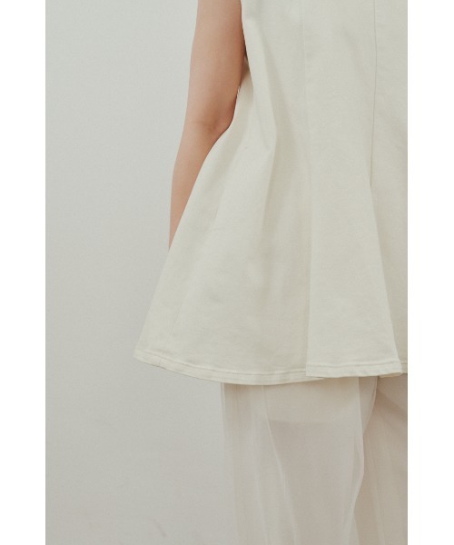 STYLEMIXER（スタイルミキサー）の「パネルフレアデニムチュニック（タンクトップ・レディース・ブラック/ホワイト・SMALL/MEDIUM）」の9枚目の写真