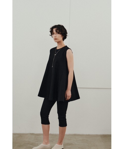 STYLEMIXER（スタイルミキサー）の「パネルフレアデニムチュニック（タンクトップ・レディース・ブラック/ホワイト・SMALL/MEDIUM）」の13枚目の写真