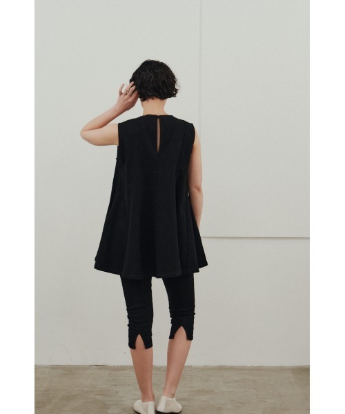 STYLEMIXER（スタイルミキサー）の「パネルフレアデニムチュニック（タンクトップ・レディース・ブラック/ホワイト・SMALL/MEDIUM）」の14枚目の写真