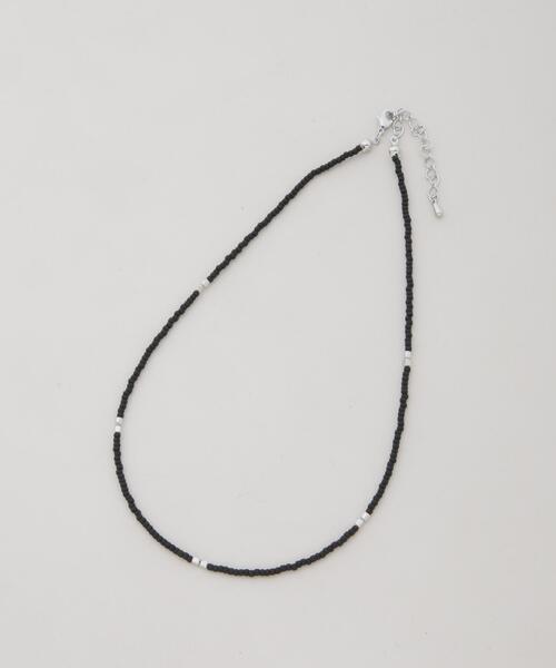 NANO universe（ナノユニバース）の「メタルビーズネックレス（ネックレス・レディース・アイボリー/ブラック/グレー・F）」の6枚目の写真