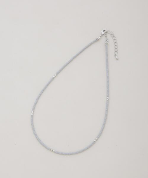NANO universe（ナノユニバース）の「メタルビーズネックレス（ネックレス・レディース・アイボリー/ブラック/グレー・F）」の4枚目の写真