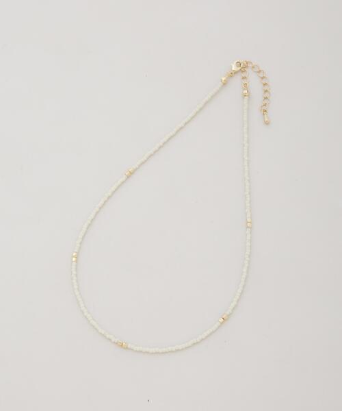 NANO universe（ナノユニバース）の「メタルビーズネックレス（ネックレス・レディース・アイボリー/ブラック/グレー・F）」の5枚目の写真