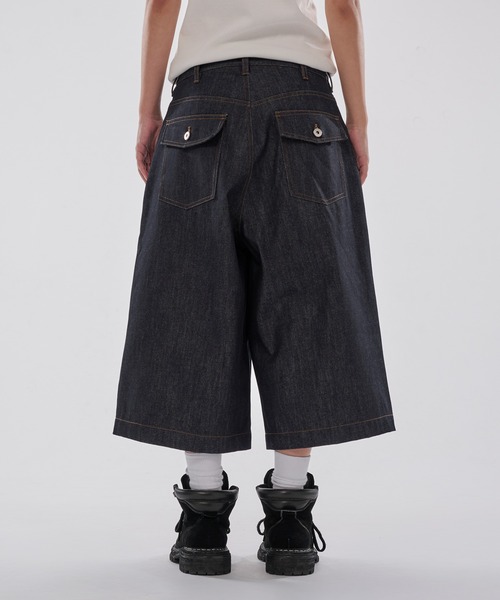 WISH FOR EVER（ウィッシュフォーエバー）の「ASSORT FLARE SHORTS（JORTS）/アソート フレア ショーツ（ジョーツ）（その他パンツ・メンズ・ライトブルー/インディゴブルー/カモフラージュ・SMALL/MEDIUM/LARGE）」の18枚目の写真