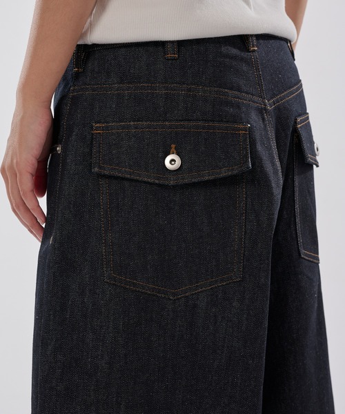 WISH FOR EVER（ウィッシュフォーエバー）の「ASSORT FLARE SHORTS（JORTS）/アソート フレア ショーツ（ジョーツ）（その他パンツ・メンズ・ライトブルー/インディゴブルー/カモフラージュ・SMALL/MEDIUM/LARGE）」の12枚目の写真