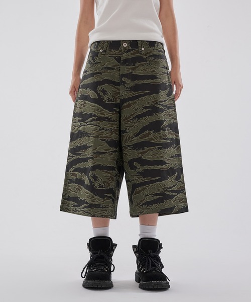 WISH FOR EVER（ウィッシュフォーエバー）の「ASSORT FLARE SHORTS（JORTS）/アソート フレア ショーツ（ジョーツ）（その他パンツ・メンズ・ライトブルー/インディゴブルー/カモフラージュ・SMALL/MEDIUM/LARGE）」の11枚目の写真
