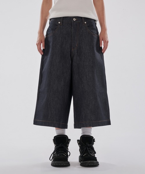 WISH FOR EVER（ウィッシュフォーエバー）の「ASSORT FLARE SHORTS（JORTS）/アソート フレア ショーツ（ジョーツ）（その他パンツ・メンズ・ライトブルー/インディゴブルー/カモフラージュ・SMALL/MEDIUM/LARGE）」の10枚目の写真