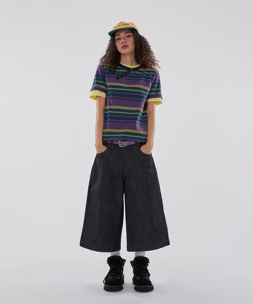 WISH FOR EVER（ウィッシュフォーエバー）の「ASSORT FLARE SHORTS（JORTS）/アソート フレア ショーツ（ジョーツ）（その他パンツ・メンズ・ライトブルー/インディゴブルー/カモフラージュ・SMALL/MEDIUM/LARGE）」の4枚目の写真