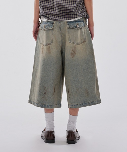WISH FOR EVER（ウィッシュフォーエバー）の「ASSORT FLARE SHORTS（JORTS）/アソート フレア ショーツ（ジョーツ）（その他パンツ・メンズ・ライトブルー/インディゴブルー/カモフラージュ・SMALL/MEDIUM/LARGE）」の15枚目の写真