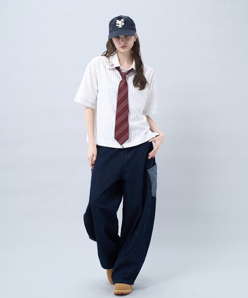 BENUA(ベヌア)の「Striped short sleeve shirt 一 ストライプ半袖シャツ -(シャツ/ブラウス・メンズ・ホワイト/ネイビー・FREE)」の19枚目の写真