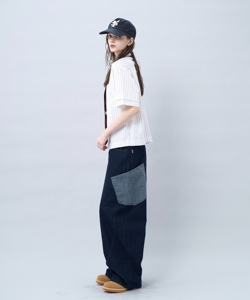 BENUA(ベヌア)の「Striped short sleeve shirt 一 ストライプ半袖シャツ -(シャツ/ブラウス・メンズ・ホワイト/ネイビー・FREE)」の22枚目の写真