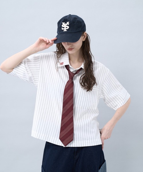 BENUA(ベヌア)の「Striped short sleeve shirt 一 ストライプ半袖シャツ -(シャツ/ブラウス・メンズ・ホワイト/ネイビー・FREE)」の18枚目の写真