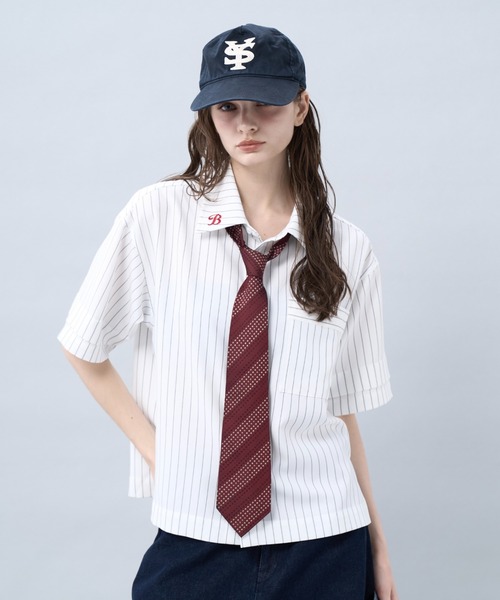 BENUA(ベヌア)の「Striped short sleeve shirt 一 ストライプ半袖シャツ -(シャツ/ブラウス・メンズ・ホワイト/ネイビー・FREE)」の11枚目の写真