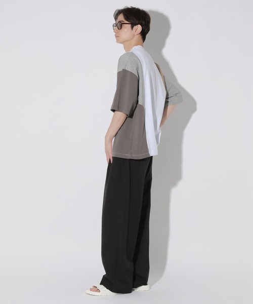 LAKOLE（ラコレ）の「アシンメトリーパネルＴ / 665194（Tシャツ/カットソー・メンズ・ホワイト/ブルー/ブラック・LARGE/MEDIUM）」の5枚目の写真