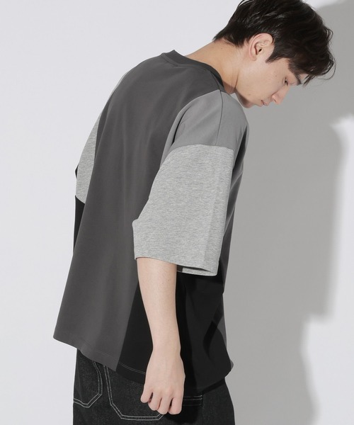 LAKOLE（ラコレ）の「アシンメトリーパネルＴ / 665194（Tシャツ/カットソー・メンズ・ホワイト/ブルー/ブラック・LARGE/MEDIUM）」の10枚目の写真