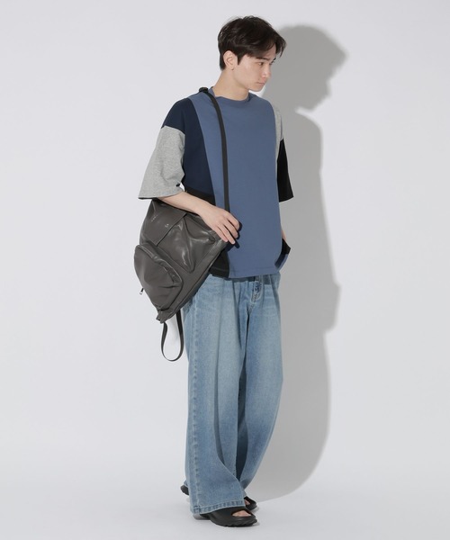 LAKOLE（ラコレ）の「アシンメトリーパネルＴ / 665194（Tシャツ/カットソー・メンズ・ホワイト/ブルー/ブラック・LARGE/MEDIUM）」の11枚目の写真