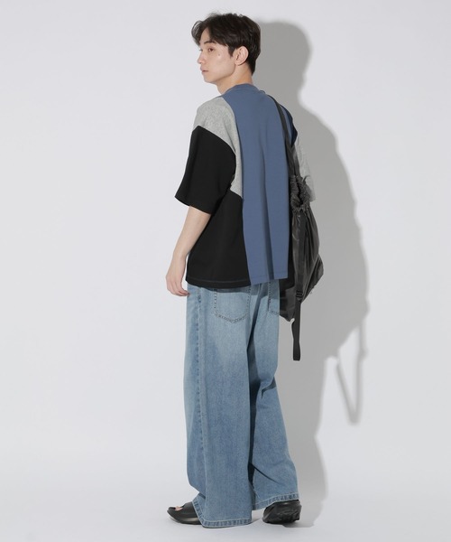 LAKOLE（ラコレ）の「アシンメトリーパネルＴ / 665194（Tシャツ/カットソー・メンズ・ホワイト/ブルー/ブラック・LARGE/MEDIUM）」の12枚目の写真