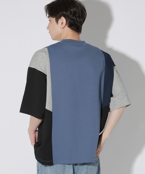 LAKOLE（ラコレ）の「アシンメトリーパネルＴ / 665194（Tシャツ/カットソー・メンズ・ホワイト/ブルー/ブラック・LARGE/MEDIUM）」の13枚目の写真