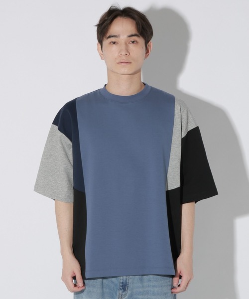 LAKOLE（ラコレ）の「アシンメトリーパネルＴ / 665194（Tシャツ/カットソー・メンズ・ホワイト/ブルー/ブラック・LARGE/MEDIUM）」の14枚目の写真