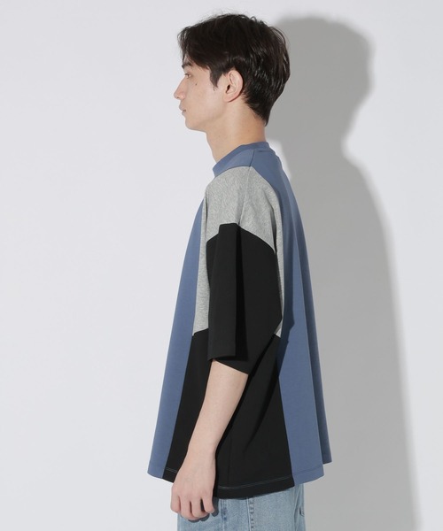 LAKOLE（ラコレ）の「アシンメトリーパネルＴ / 665194（Tシャツ/カットソー・メンズ・ホワイト/ブルー/ブラック・LARGE/MEDIUM）」の15枚目の写真