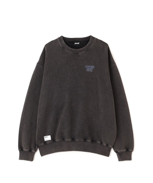 Schott(ショット)の「Schott/ショット/CREW SWEAT LEATHER JACKET MAKES A MAN/クルー スウェット レザー ジャケット メイクスアマン(スウェット・メンズ・ブラック/ダークグリーン・XL/2XL/L/M)」の16枚目の写真