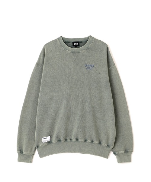 Schott(ショット)の「Schott/ショット/CREW SWEAT LEATHER JACKET MAKES A MAN/クルー スウェット レザー ジャケット メイクスアマン(スウェット・メンズ・ブラック/ダークグリーン・XL/2XL/L/M)」の19枚目の写真