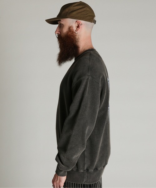 Schott(ショット)の「Schott/ショット/CREW SWEAT LEATHER JACKET MAKES A MAN/クルー スウェット レザー ジャケット メイクスアマン(スウェット・メンズ・ブラック/ダークグリーン・XL/2XL/L/M)」の7枚目の写真