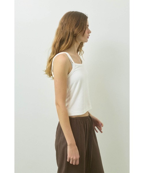 ALEXIA STAM（アリシアスタン）の「Terry Cloth Camisole /パイル地 キャミソール（キャミソール・レディース・ホワイト/ブラウン/グレー・L/M/S）」の6枚目の写真