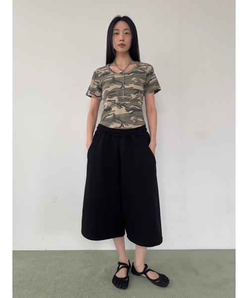 Didot.showroom(ディドット ショールーム)の「【DIDOT.】ワッフルカモフラT(Tシャツ/カットソー・レディース・グレー/ベージュ・FREE)」の13枚目の写真