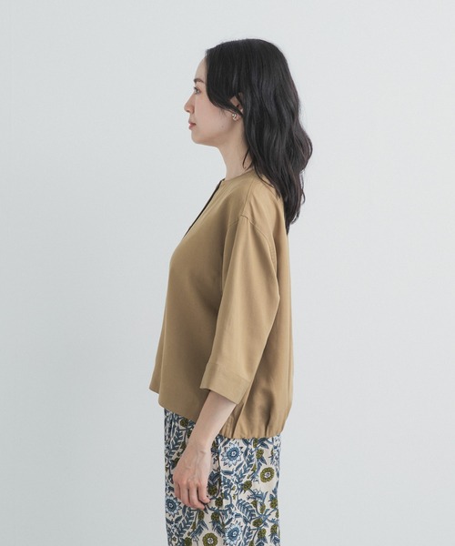 URBAN RESEARCH DOORS（アーバンリサーチドアーズ）の「ノーカラーバックギャザーブラウス（シャツ/ブラウス・レディース・ブラック/ベージュ・FREE）」の20枚目の写真