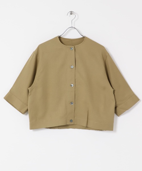 URBAN RESEARCH DOORS（アーバンリサーチドアーズ）の「ノーカラーバックギャザーブラウス（シャツ/ブラウス・レディース・ブラック/ベージュ・FREE）」の22枚目の写真