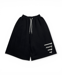 BORN SLIPPY（ボーンスリッピー）の「Soft Industrial Zip Bermuda Shorts (Black)（その他パンツ）」