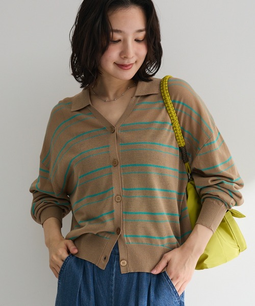 ハロッズ HARRODS★エレガンス　ニットカーディガン★レッド★春羽織に！ ハウンドトゥース ジャカード カーディガン（カーディガン/ボレロ
