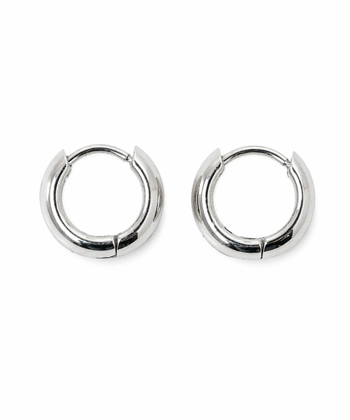 ORLEAN(オルレアン)の「【ORLEAN】ドロップデザインワイドミニフープピアス(ピアス(両耳用)・レディース・シルバー/ゴールド・フリー)」の3枚目の写真