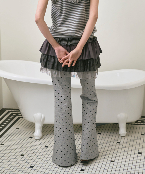 THE GREEN LAB（ザグリーンラボ）の「ポケットブーツカットドットパンツ [メランジグレー]（その他パンツ・レディース・その他・FREE）」の10枚目の写真