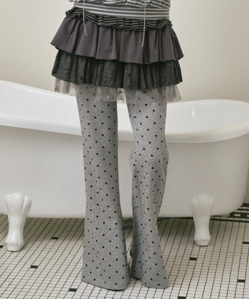 THE GREEN LAB（ザグリーンラボ）の「ポケットブーツカットドットパンツ [メランジグレー]（その他パンツ・レディース・その他・FREE）」の11枚目の写真